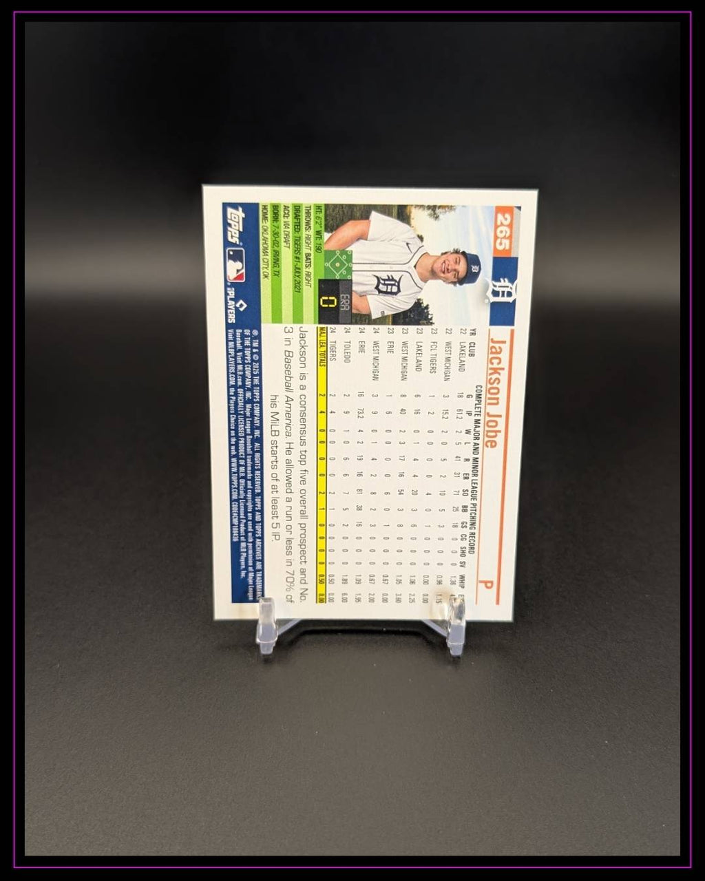 2025 Topps Archives #265 Jackson Jobe RC