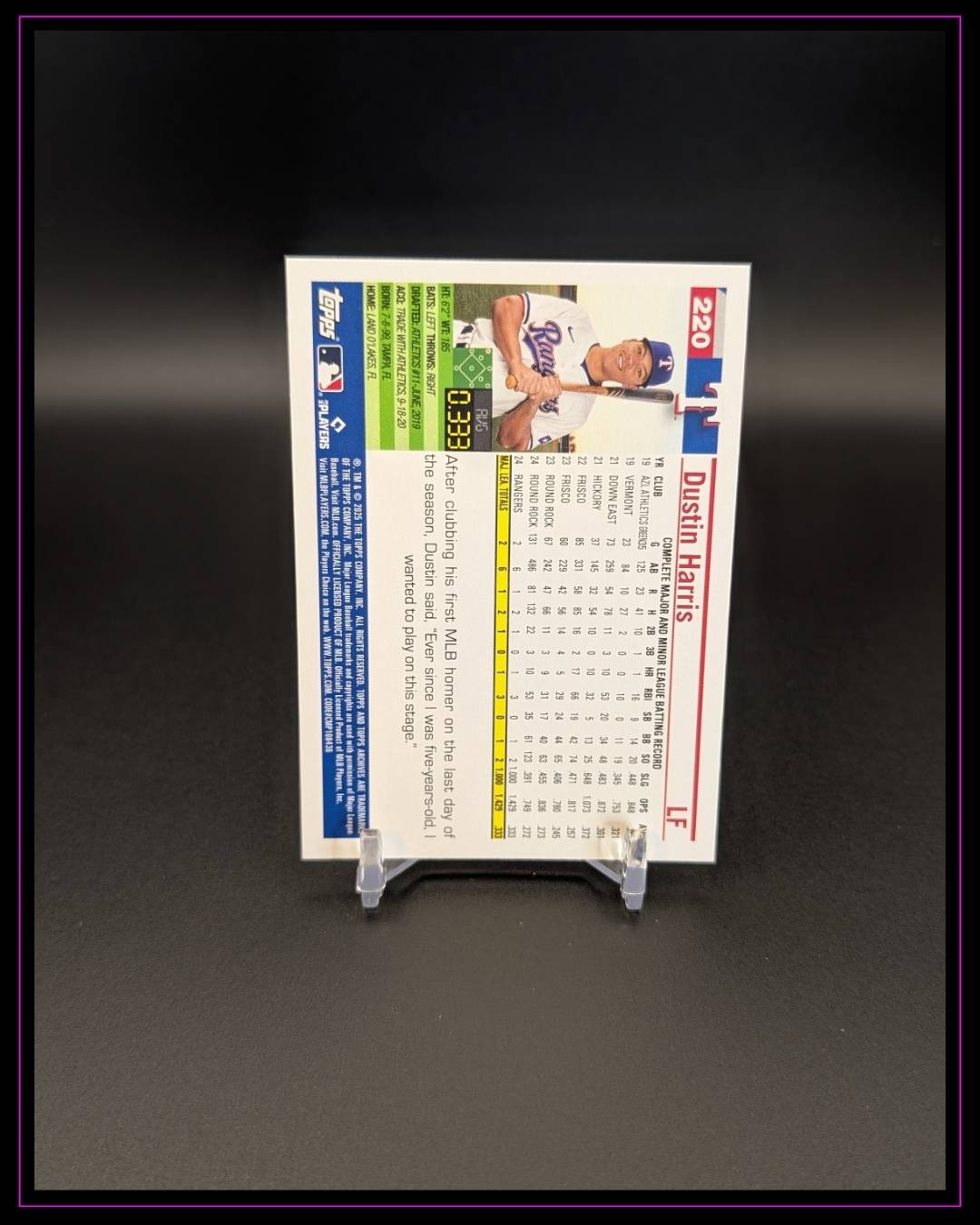 2025 Topps Archives #220 Dustin Harris RC