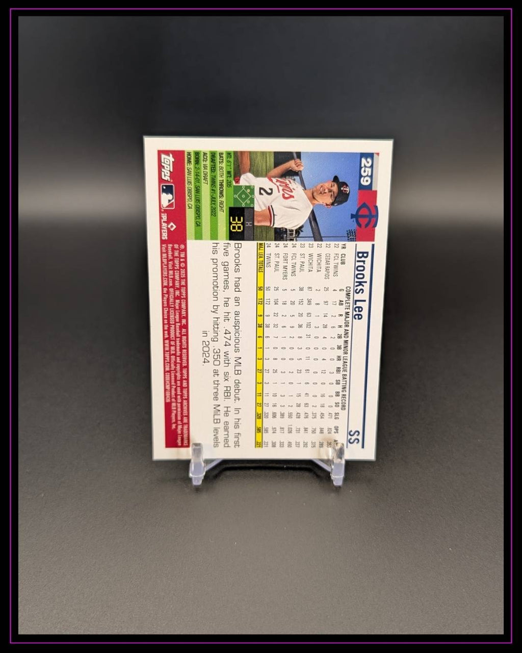 2025 Topps Archives #259 Brooks Lee RC