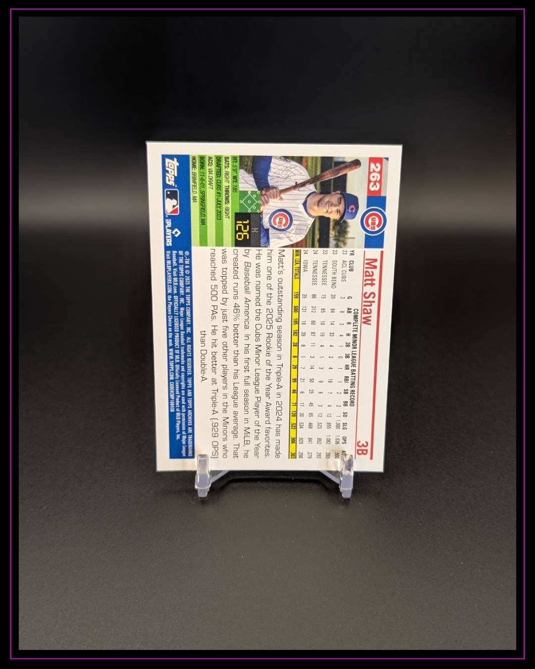 2025 Topps Archives #263 Matt Shaw RC