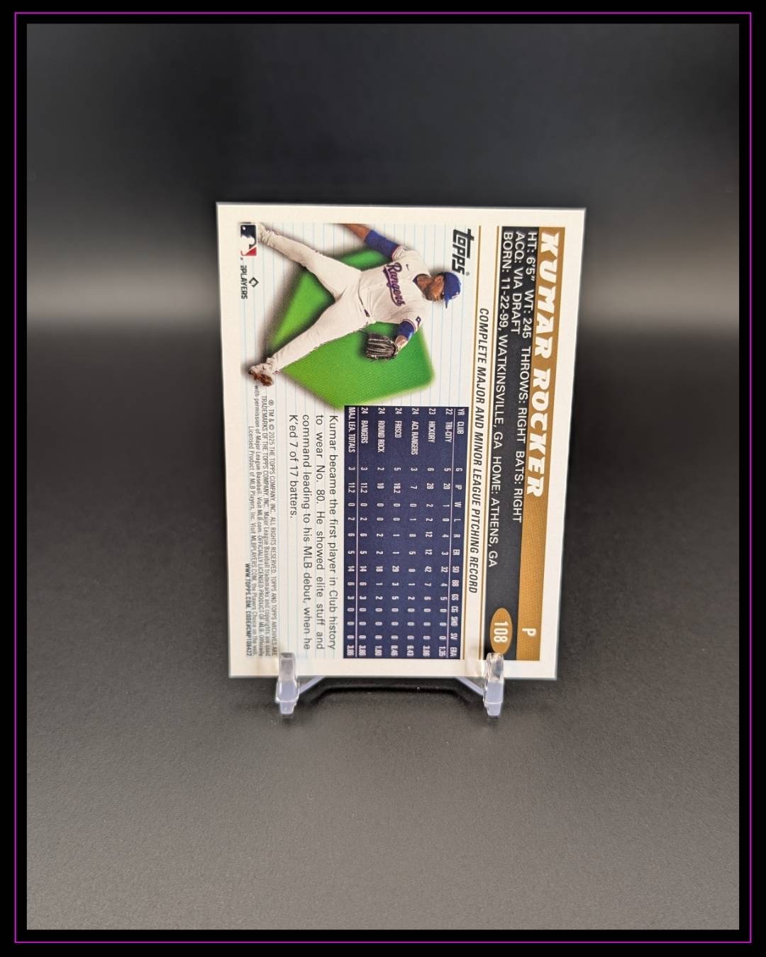 2025 Topps Archives #108 Kumar Rocker RC