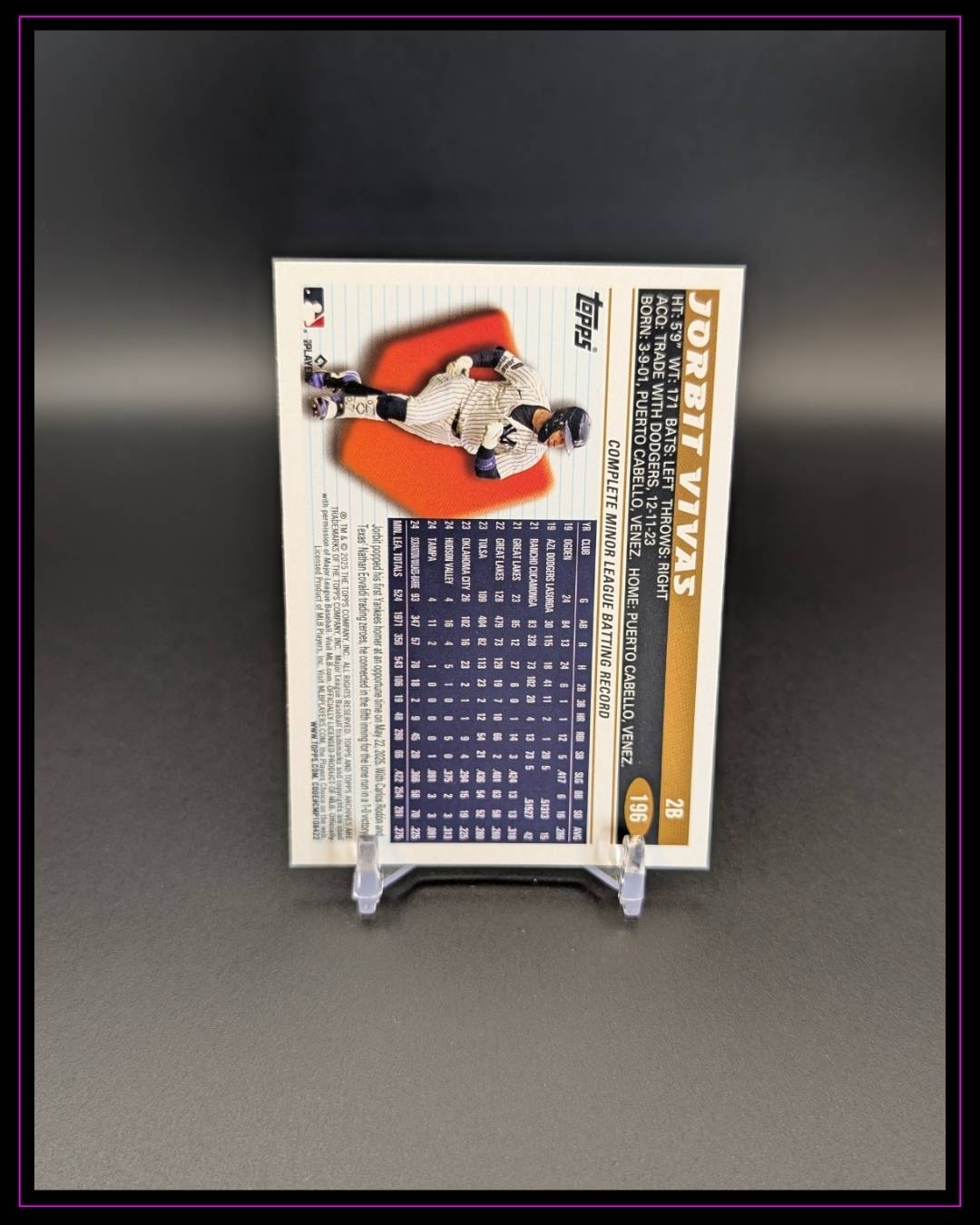 2025 Topps Archives #196 Jorbit Vivas RC