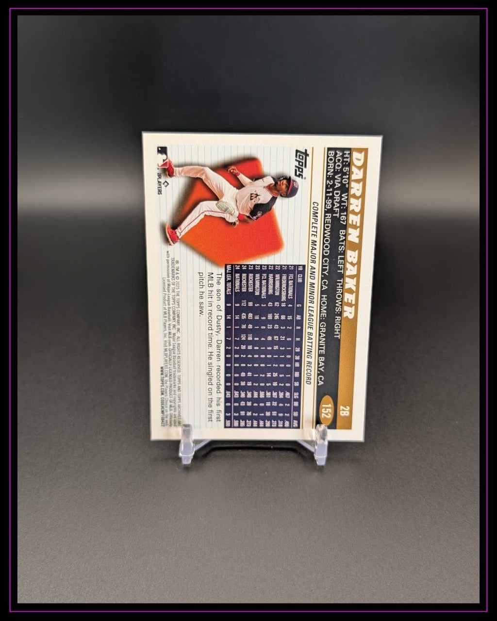 2025 Topps Archives #152 Darren Baker RC