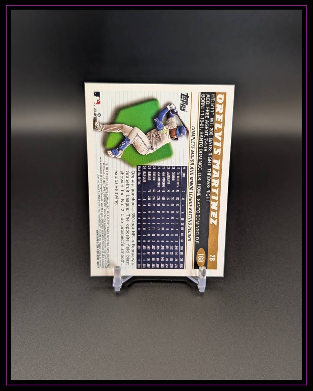 2025 Topps Archives #168 Orelvis Martinez RC