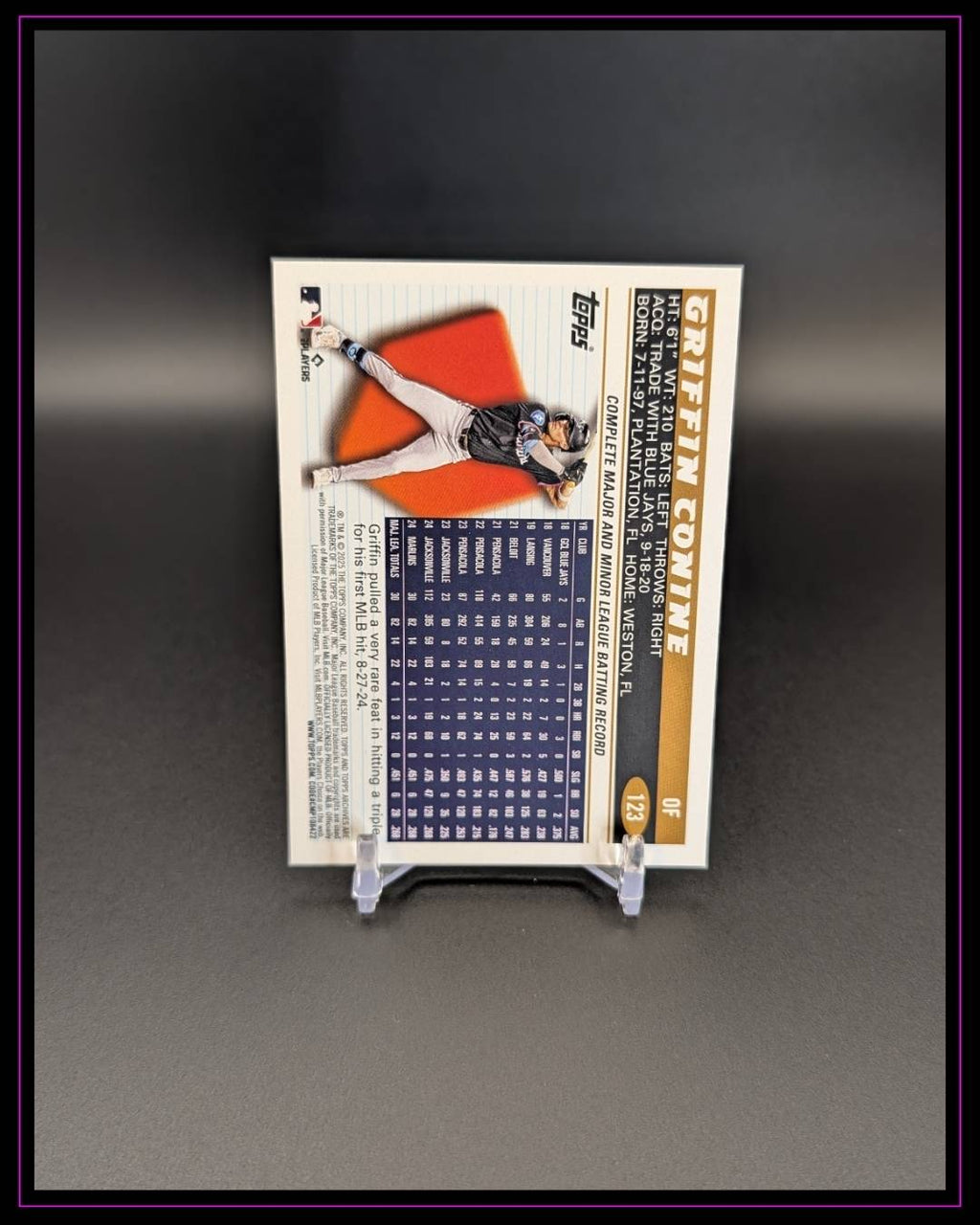 2025 Topps Archives #123 Griffin Conine RC