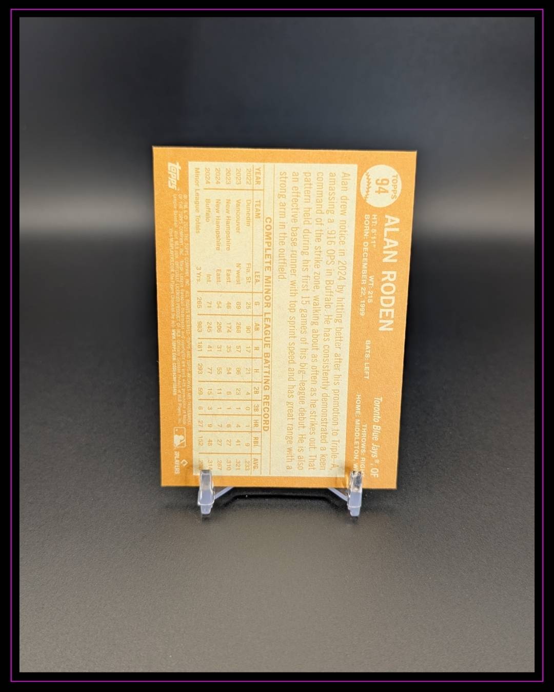 2025 Topps Archives #94 Alan Roden