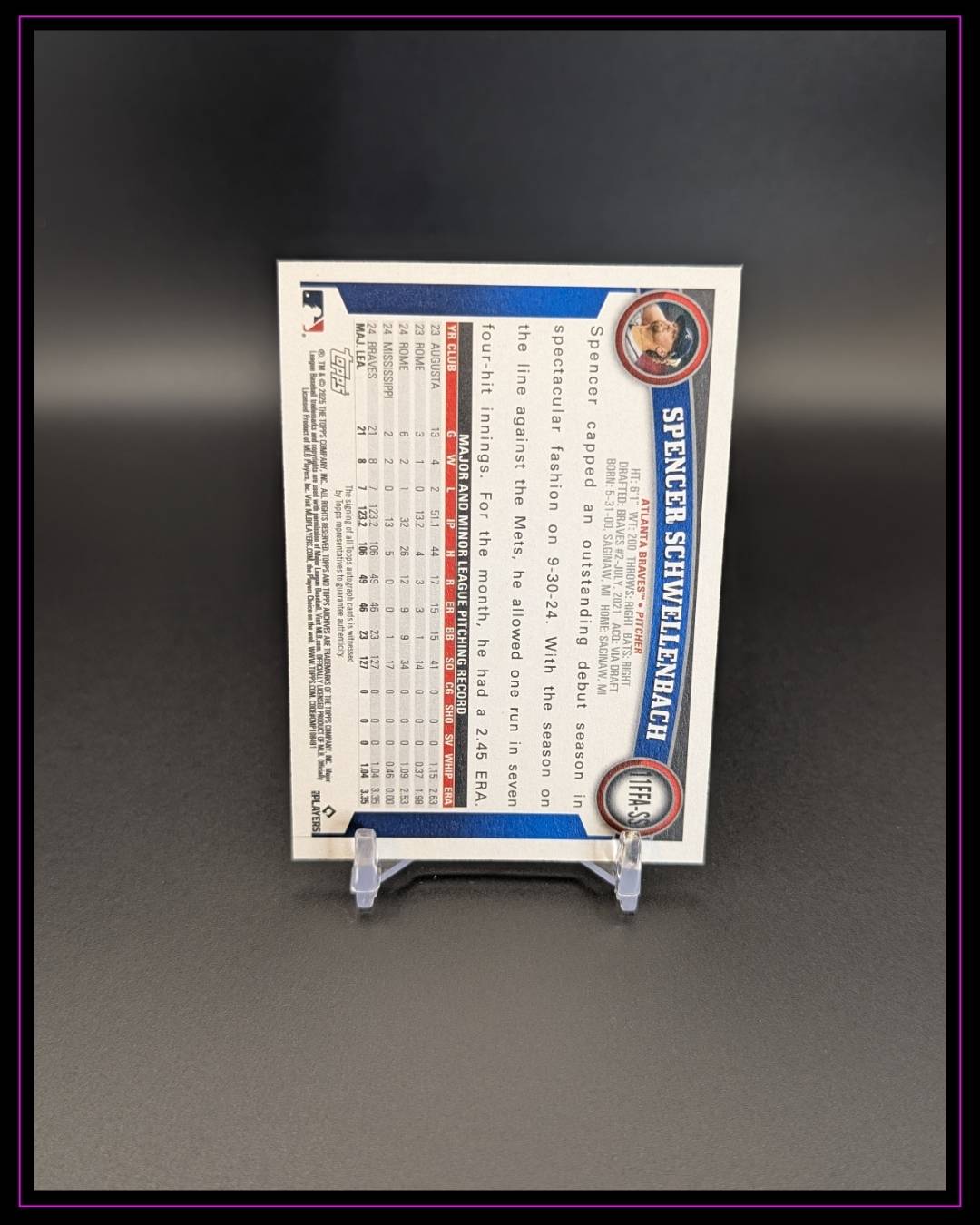 2025 Topps #11FFA-SS Spencer Schwellenbach 2011 Topps Fan Favorites Auto RC