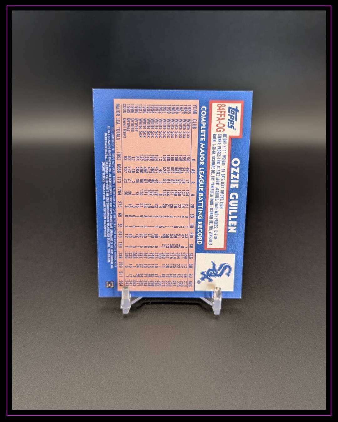 2025 Topps Archives #84FFA-OG Ozzie Guillen 1984 Topps Fan Favorites Auto