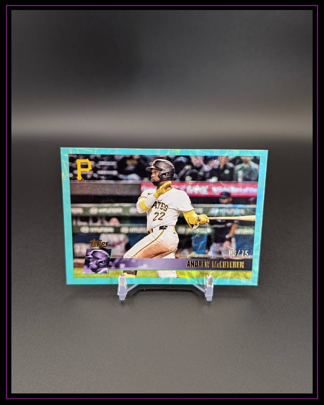 2025 Topps Archives #103 Andrew McCutchen Aqua Scope Foilboard #/75