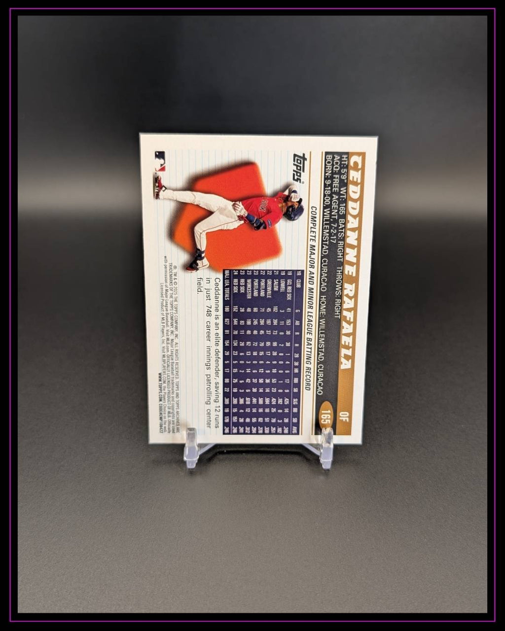 2025 Topps Archives #165 Ceddanne Rafaela Pink Foilboard