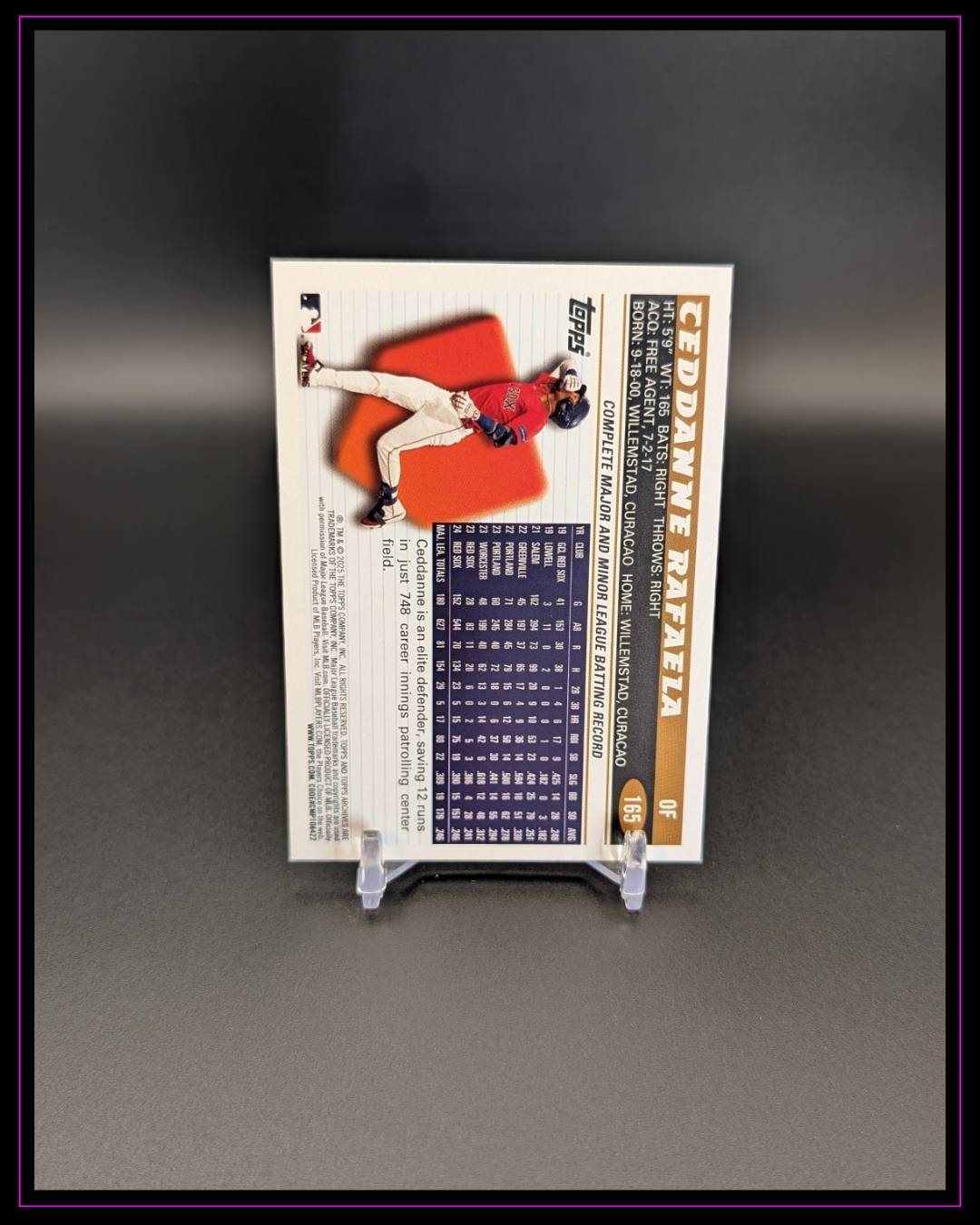 2025 Topps Archives #165 Ceddanne Rafaela Pink Foilboard