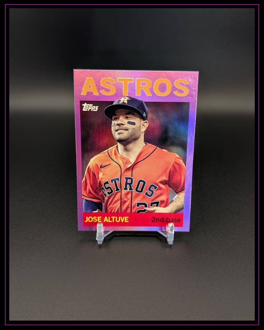 2025 Topps Archives #44 Jose Altuve Pink Foilboard