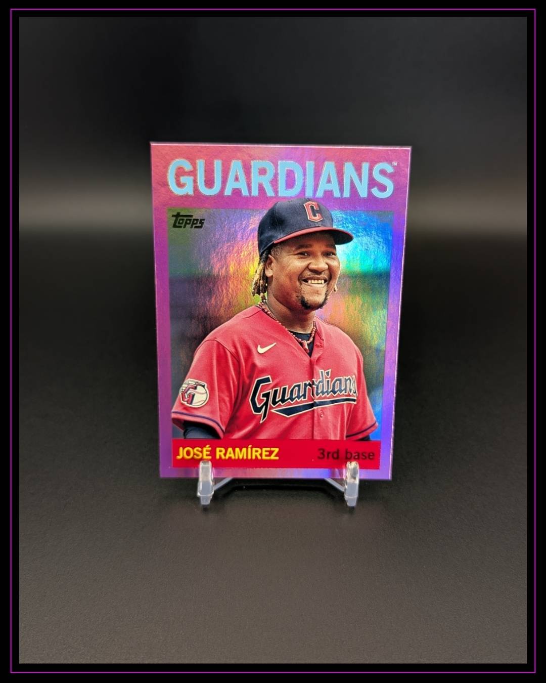 2025 Topps Archives #86 José Ramírez Pink Foilboard