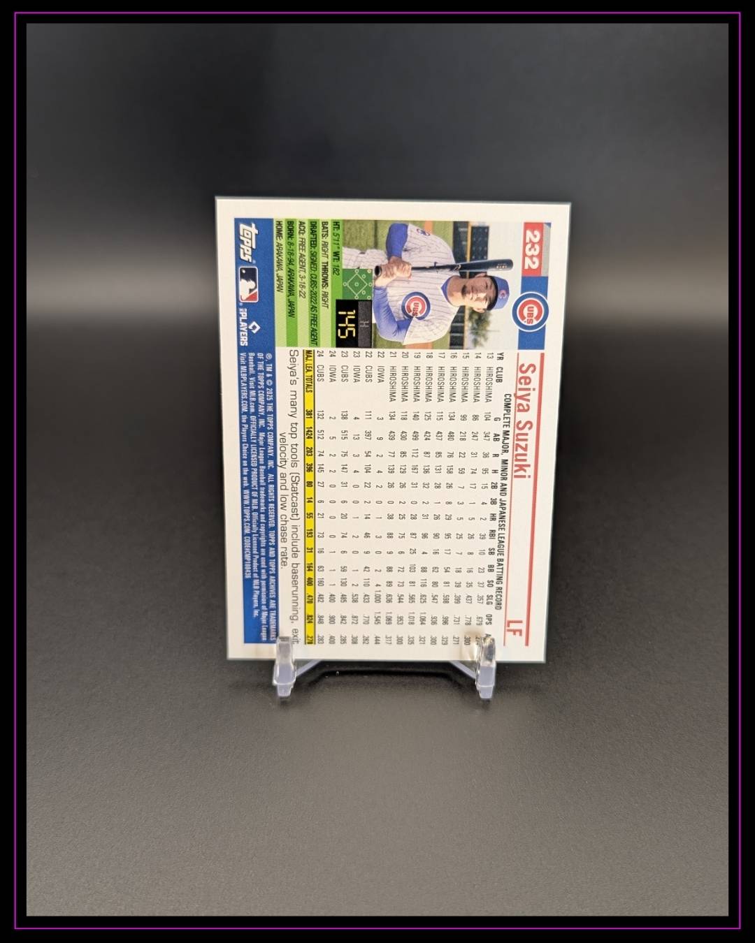 2025 Topps Archives #232 Seiya Suzuki Pink Foilboard