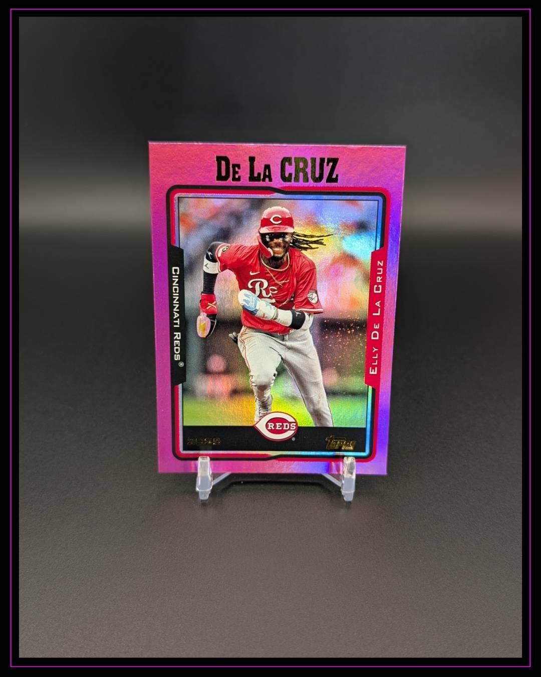 2025 Topps Archives #271 Elly De La Cruz Pink Foilboard