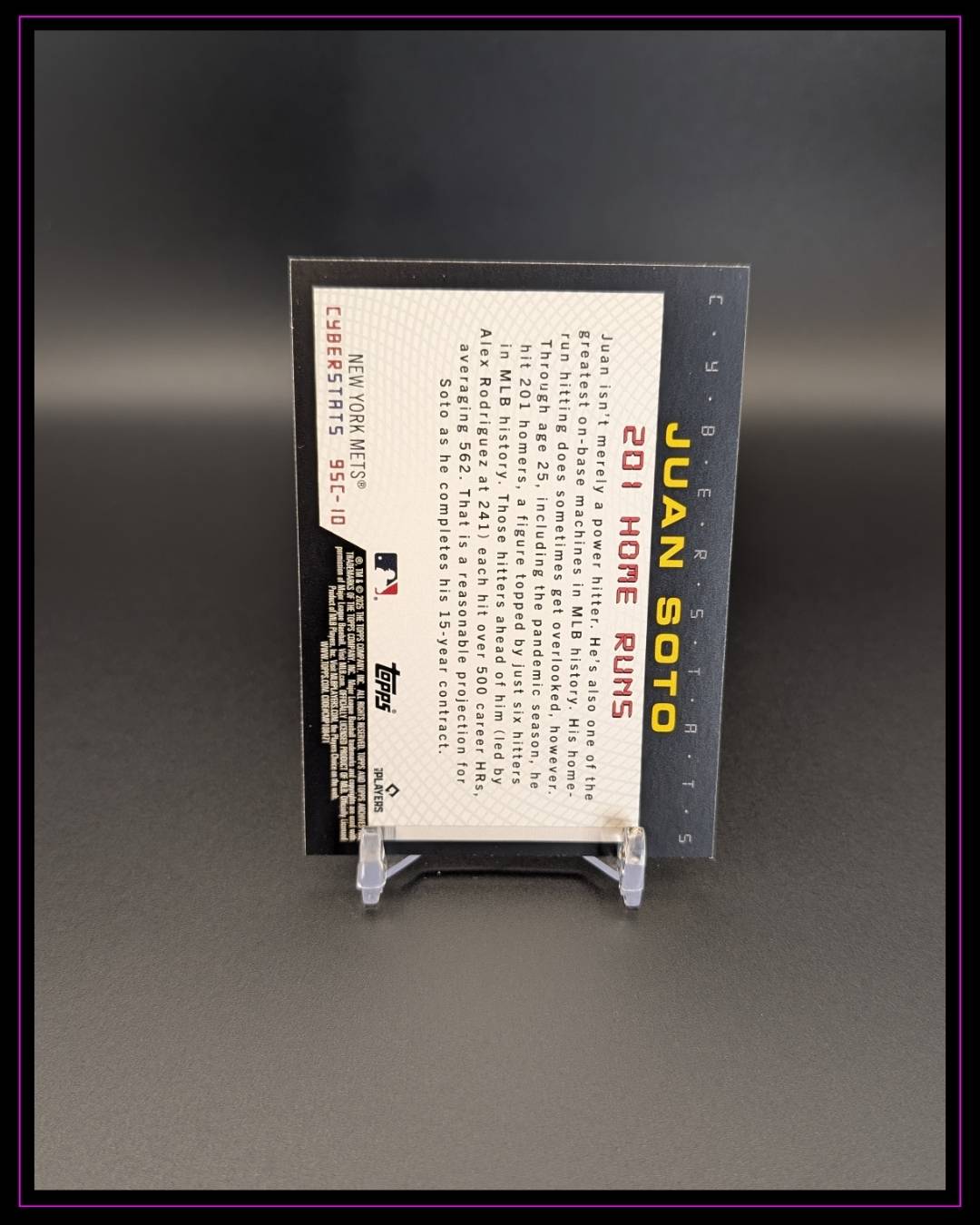 2025 Topps Archives #95C-10 Juan Soto 1995 Topps Cyberstats