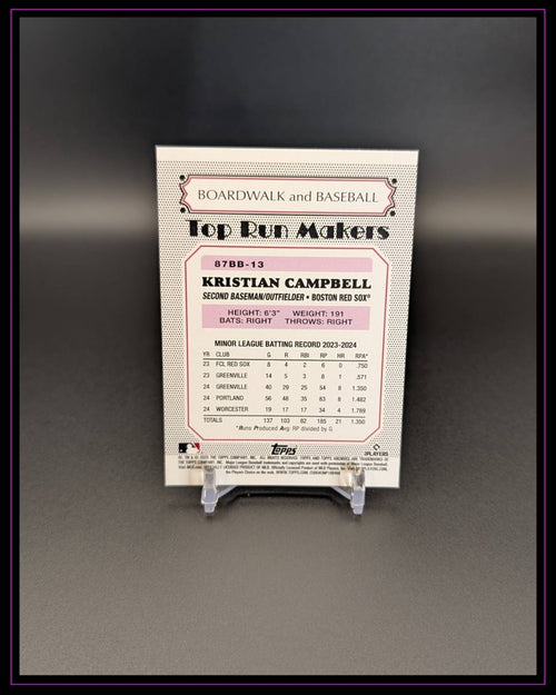 2025 Topps Archives #87BB-13 Kristian Campbell 1987 Topps Boardwalk & Baseball