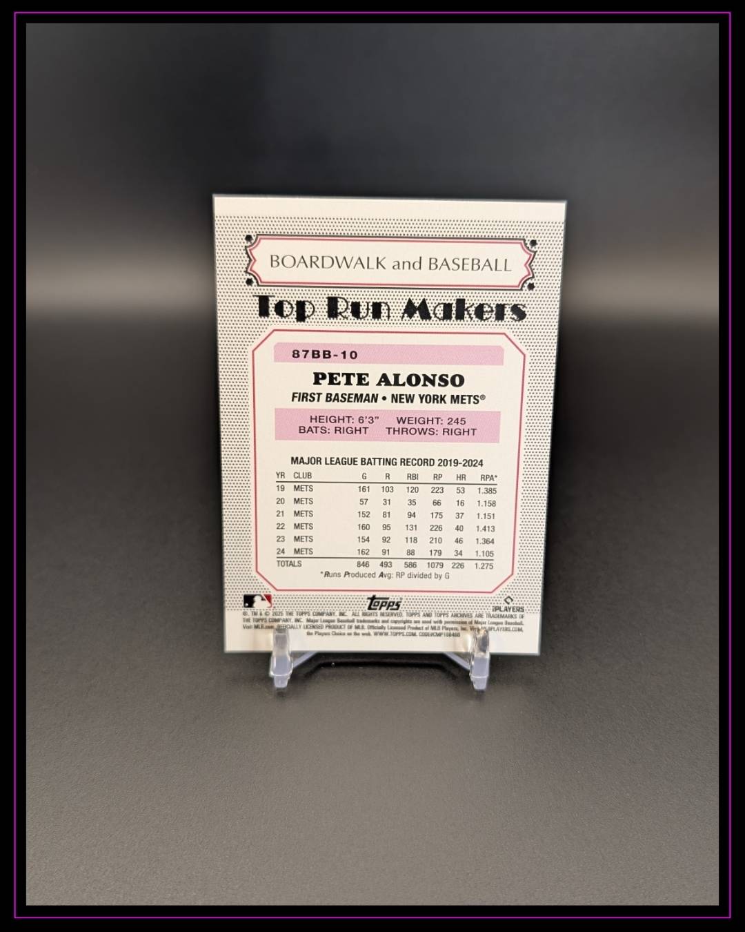 2025 Topps Archives #87BB-10 Pete Alonso 1987 Topps Boardwalk and Baseball