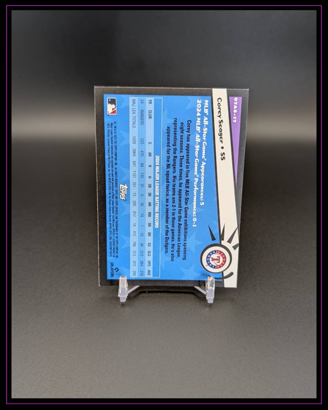 2025 Topps Archives #07AS-17 Corey Seager 2007 Topps All-Stars