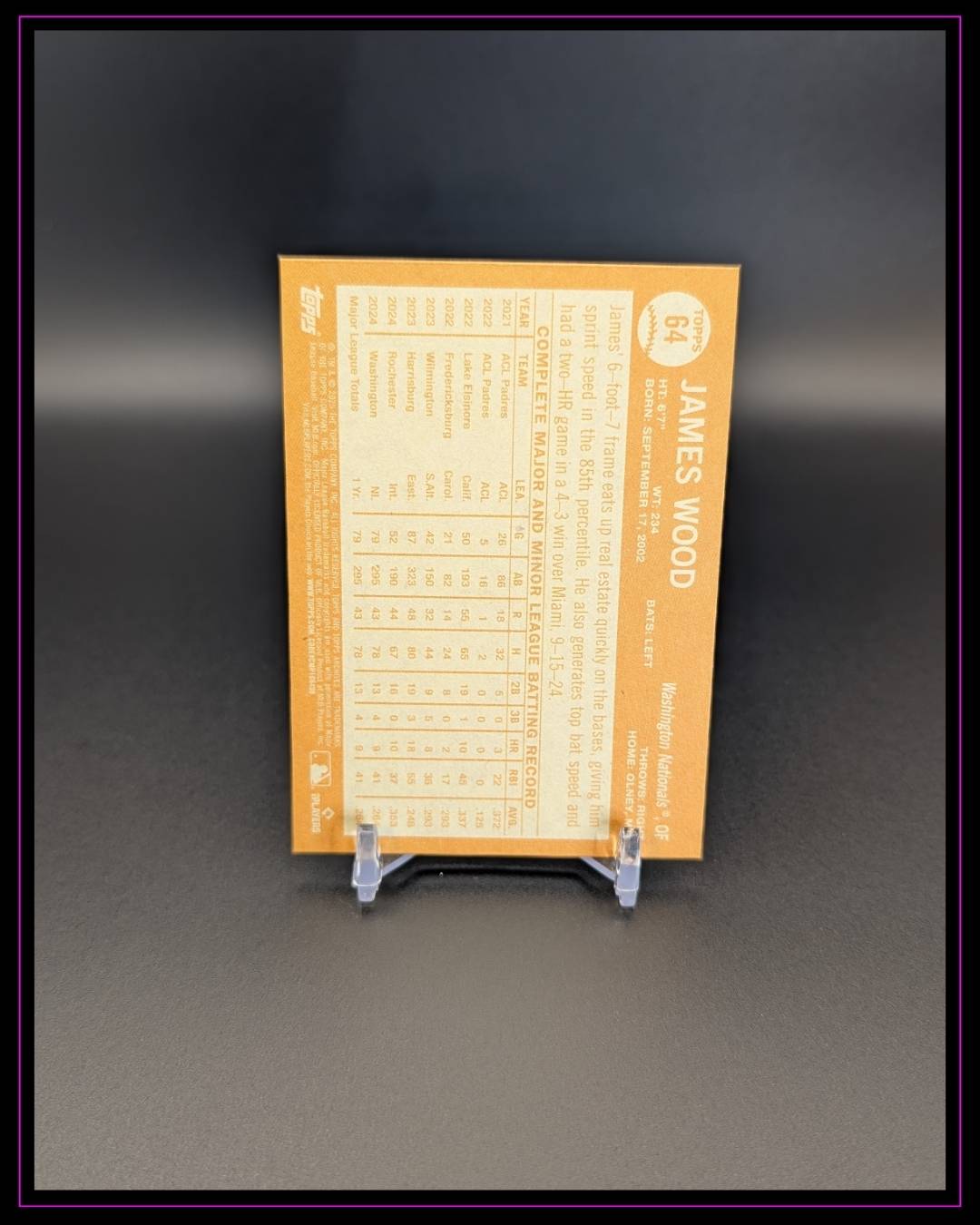 2025 Topps Archives #64 James Wood RC