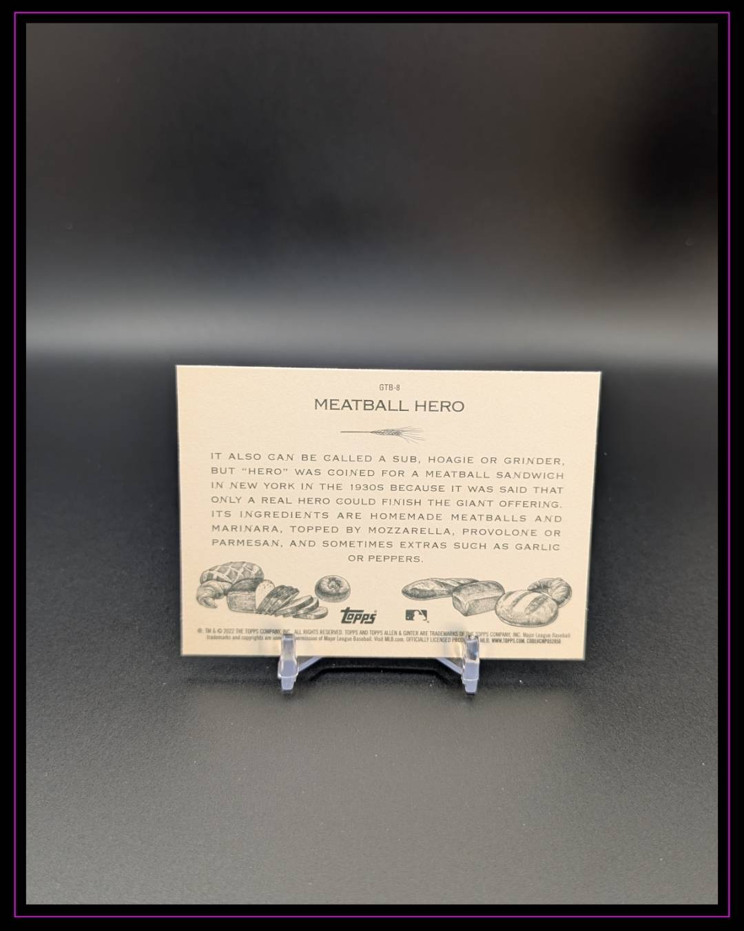 2022 Topps Allen & Ginter #GTB-8 Meatball Hero Get That Bread