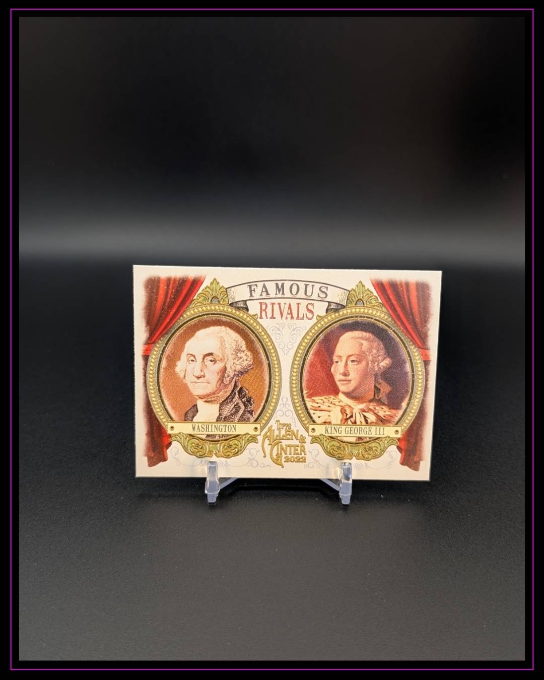 2022 Topps Allen & Ginter #FR-9 George Washington / King George Famous Rivals