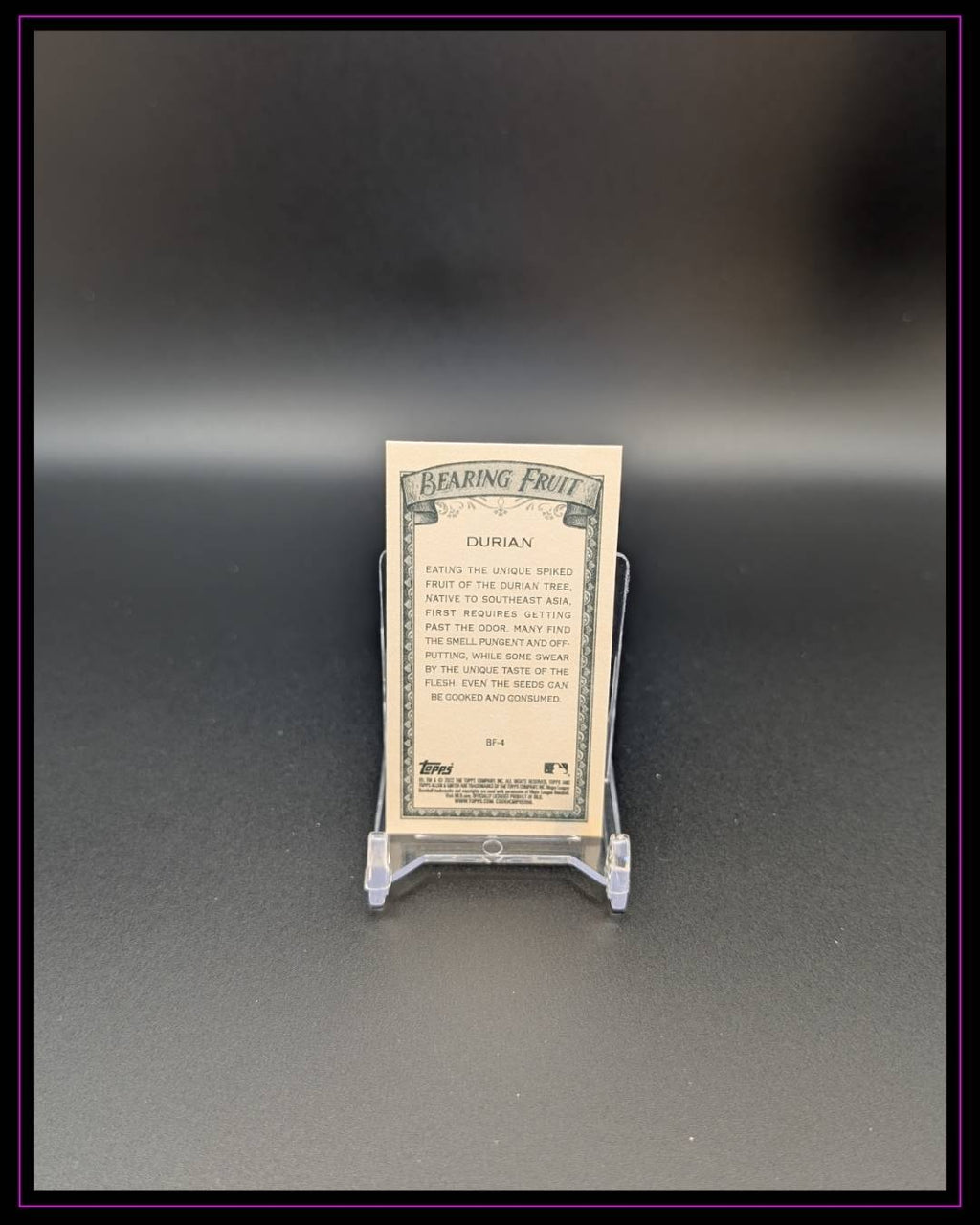 2022 Topps Allen & Ginter #BF-4 Durian Mini Bearing Fruit