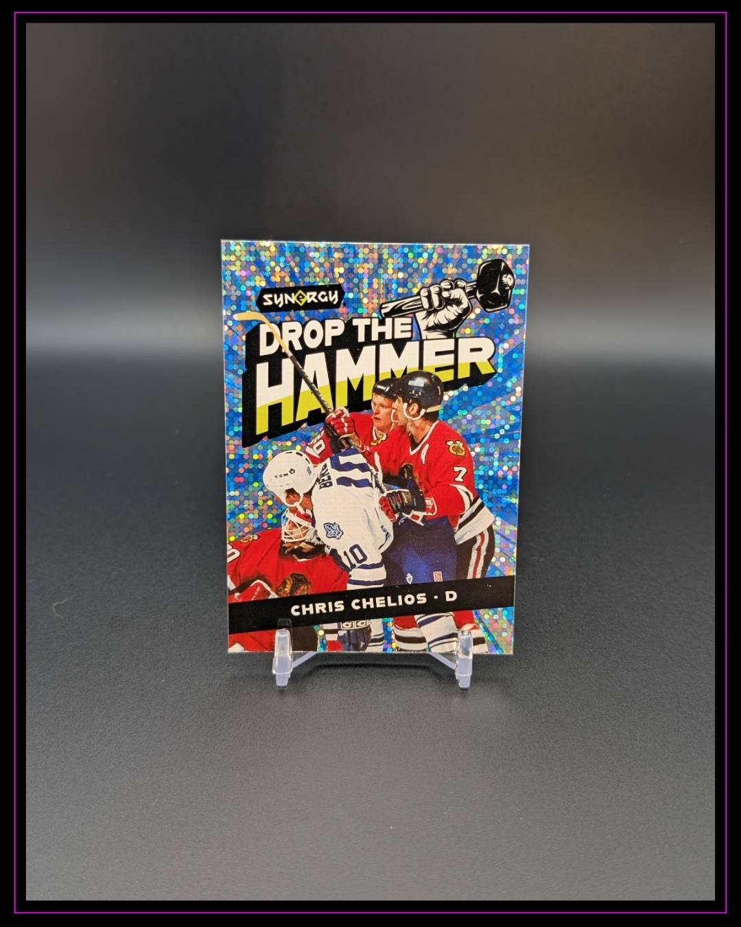 2024-25 Upper Deck Synergy #DH-11 Chris Chelios Drop the Hammer!
