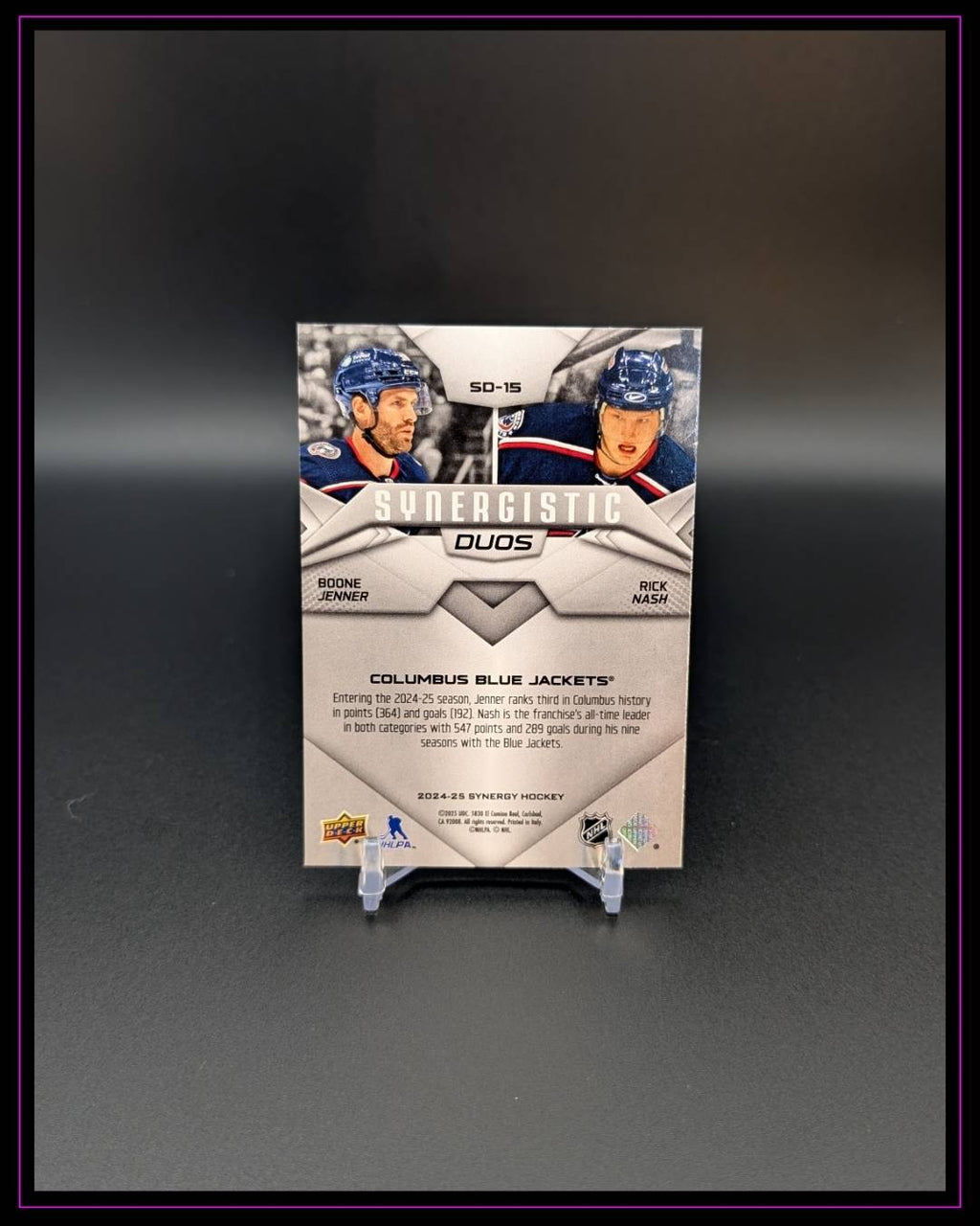 2024-25 Upper Deck Synergy #SD-15 Boone Jenner / Rick Nash Synergistic Duos