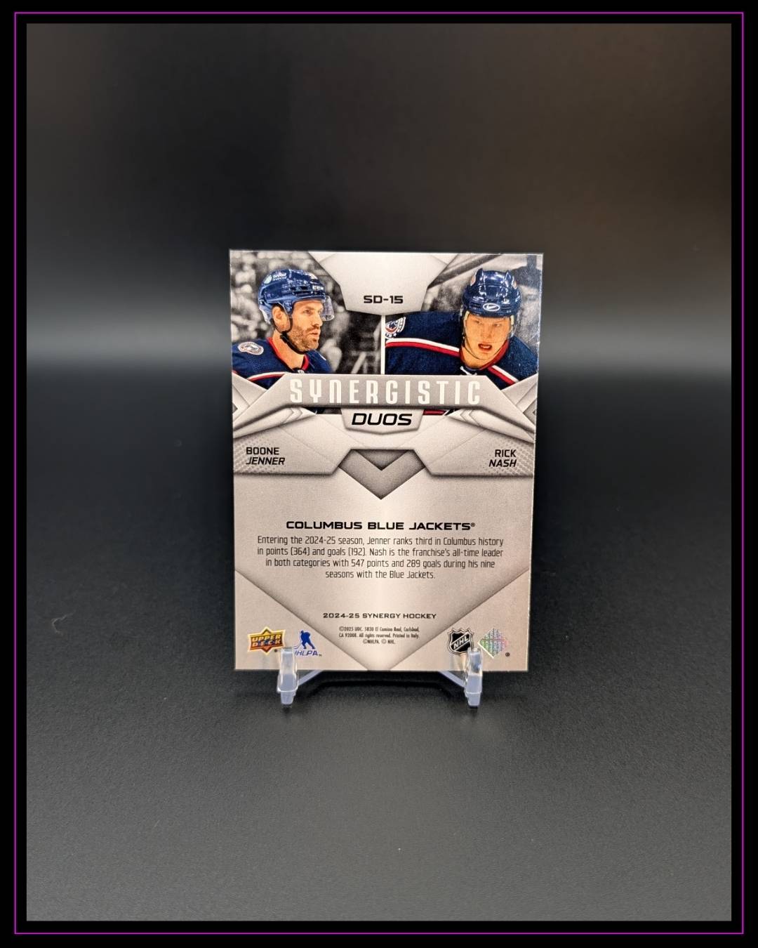 2024-25 Upper Deck Synergy #SD-15 Boone Jenner / Rick Nash Synergistic Duos