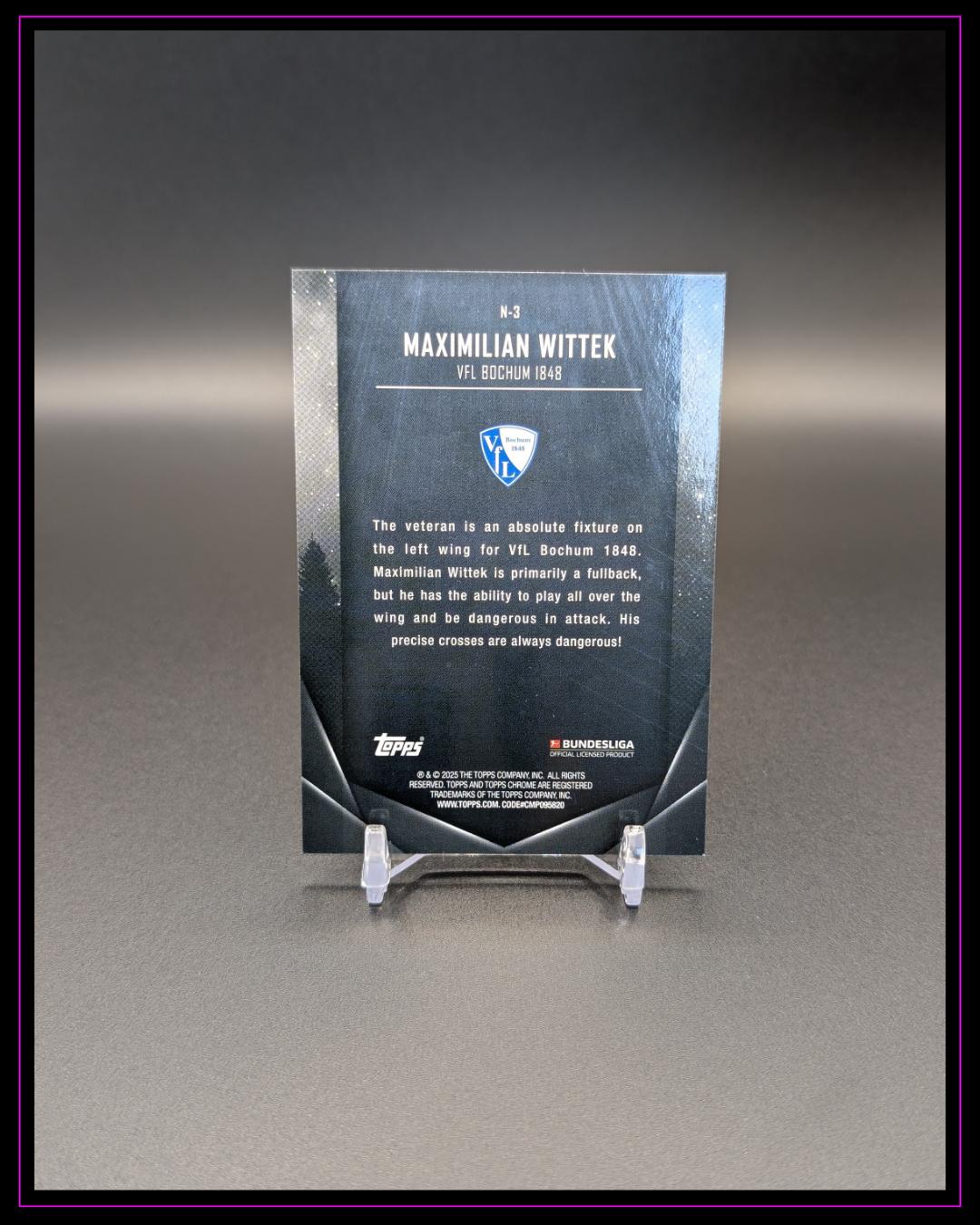 2024-25 Topps Midnight Bundesliga #N-3 Maximilian Wittek Nightfall