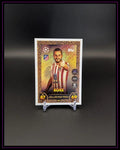 Trading Card Koke Atletico Madrid, goldene Sammelkarte, Fußball, Topps, auf Ständer