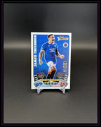 James Tavernier Trading Card mit blauer Fußballtrikot, Topps Heritage, Abwehrspieler, Sammlerstück