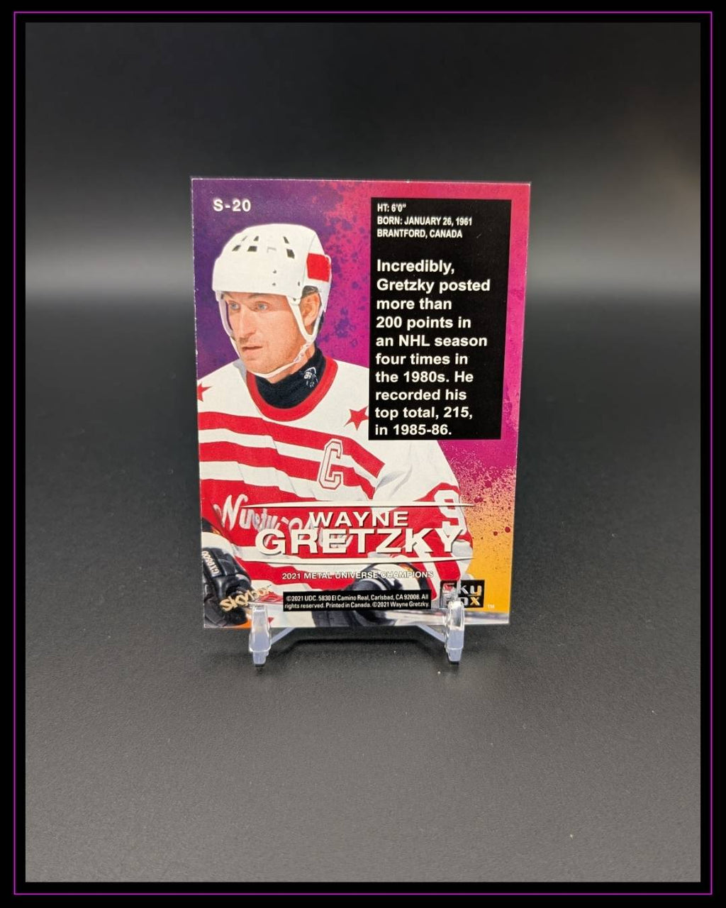 2021 SkyBox Metal Universe Champions #S-20 Wayne Gretzky Skybox Premium