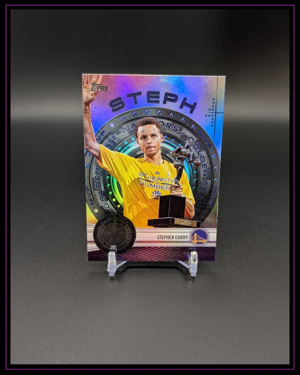 2025-26 Topps #MVP-6 Stephen Curry MVP Vault Rainbow Foilboard