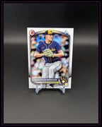 Baseball Trading Card Jacob Morrison Milwaukee Brewers auf schwarzem Hintergrund