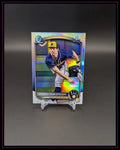 Glänzende Baseball-Trading Card von Sean Episope, Milwaukee Brewers, auf schwarzem Hintergrund