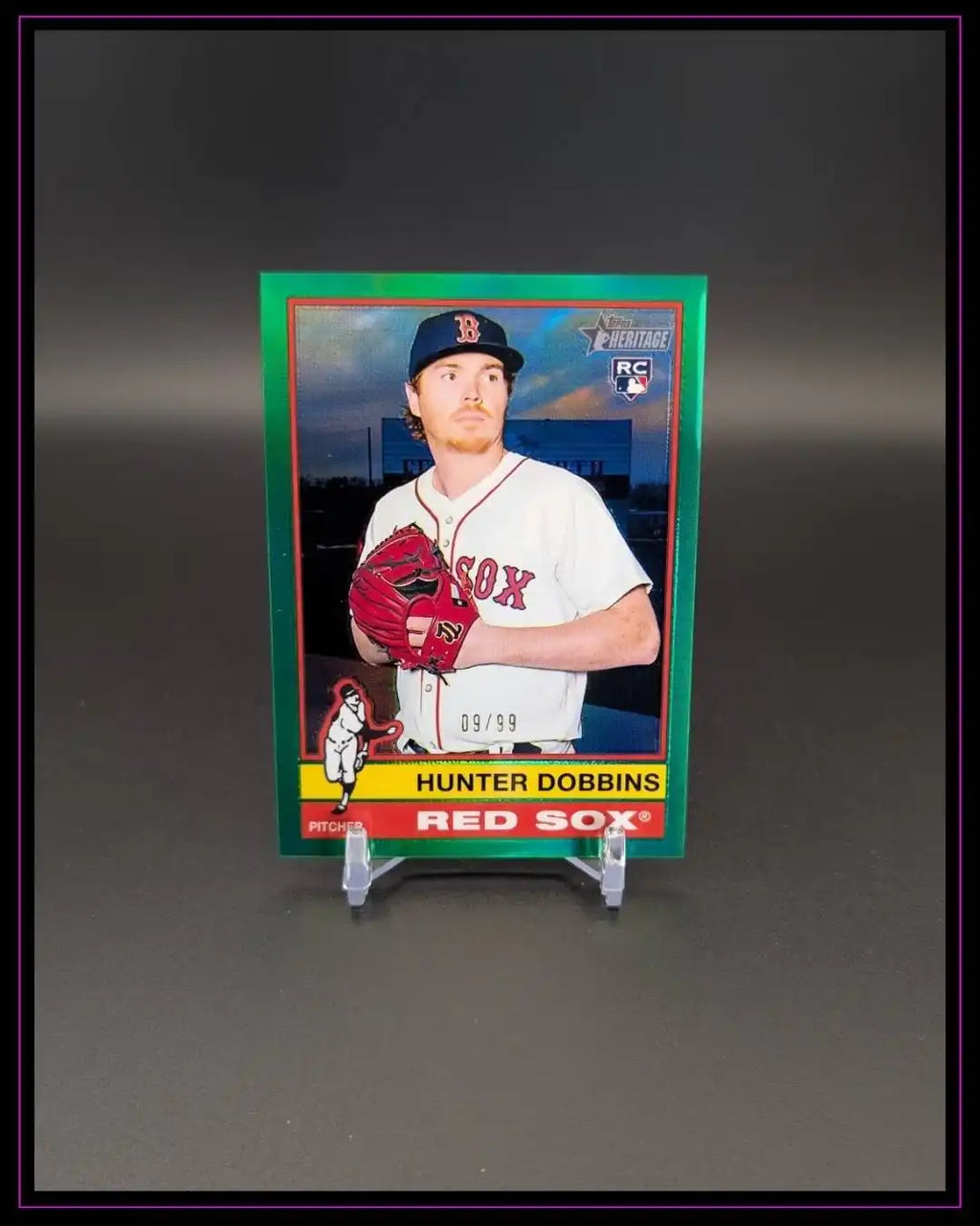 Baseball Trading Card Hunter Dobbins Red Sox, limitierte Auflage, Sport Sammlerstück