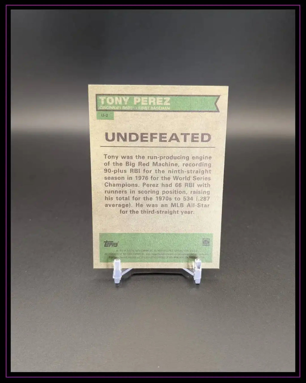 2025 Topps Heritage #U-2 Tony Perez Undefeated