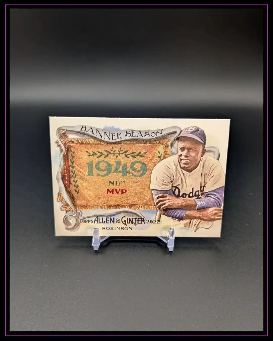 2022 Topps Allen & Ginter #BS-9 Jackie Robinson Banner Seasons