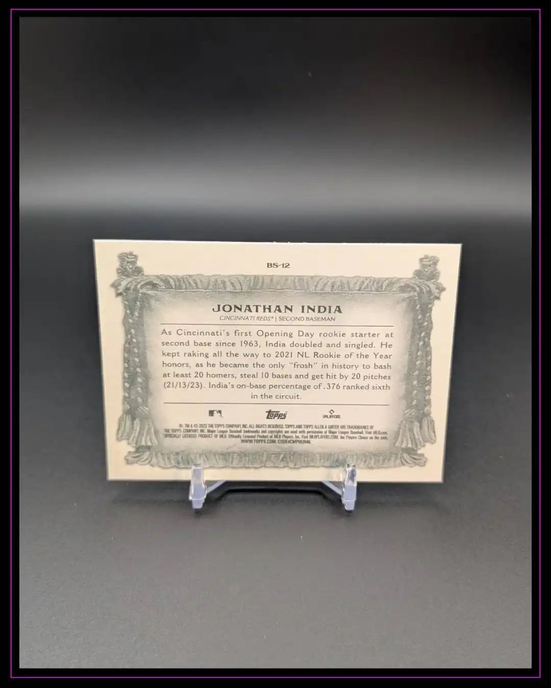 2022 Topps Allen & Ginter #BS-12 Jonathan India Banner Seasons