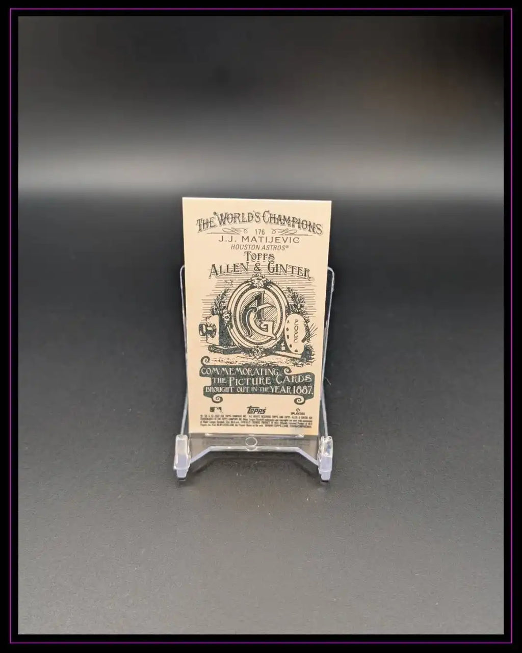 2022 Topps Allen & Ginter #176 J.J. Matijevic Mini Allen & Ginter Back RC