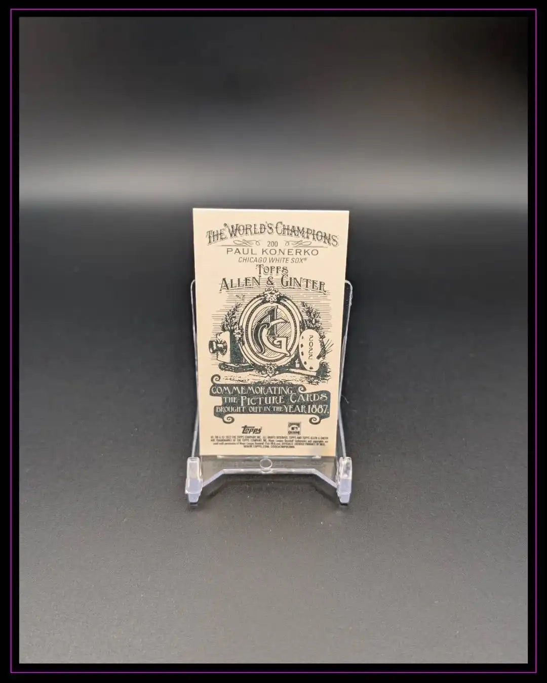 2022 Topps Allen & Ginter #200 Paul Konerko Mini Allen & Ginter Back