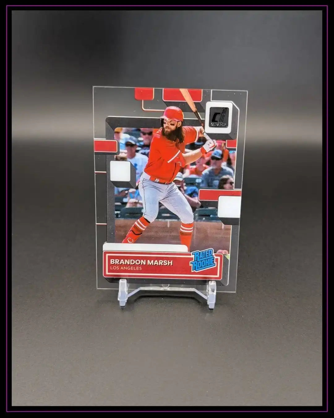 2022 Panini Chronicles #51 Brandon Marsh Clearly Donruss Rated Rookie