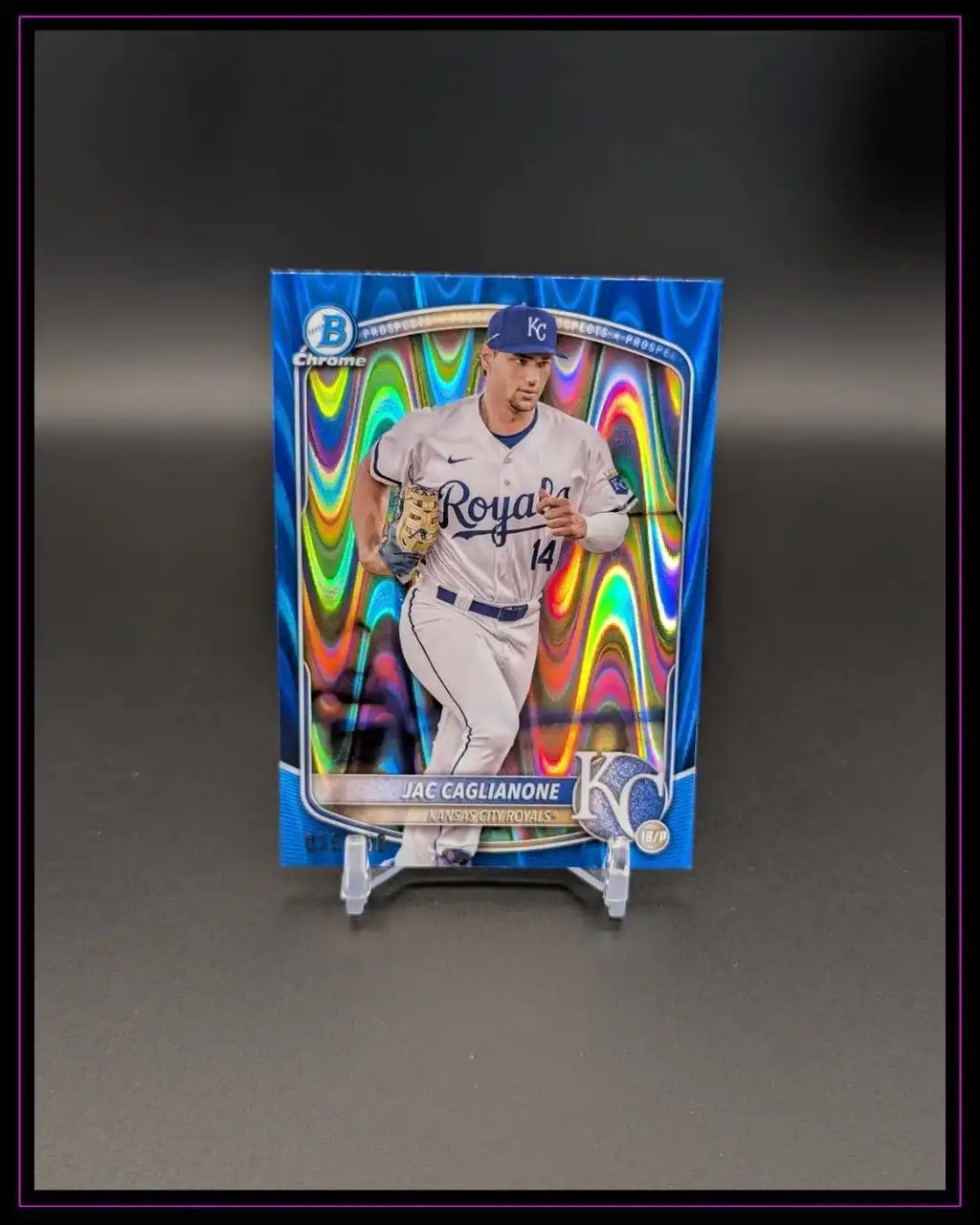 2025 Bowman #BCP-103 Jac Caglianone Chrome Prospects Blue RayWave Ref. /150