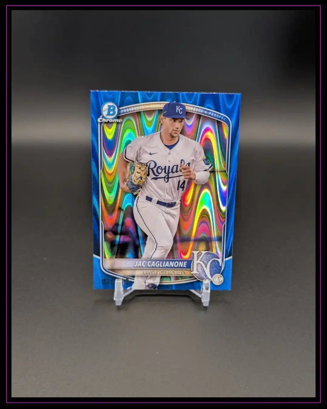 2025 Bowman #BCP-103 Jac Caglianone Chrome Prospects Blue RayWave Ref. /150