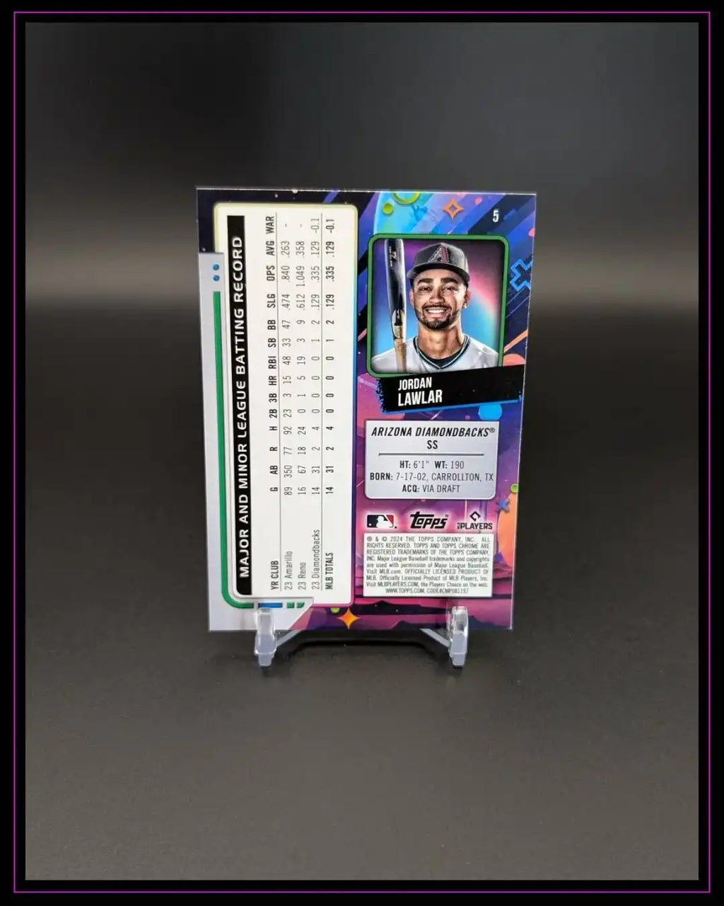 2024 Topps Chrome Cosmic #5 Jordan Lawlar RC