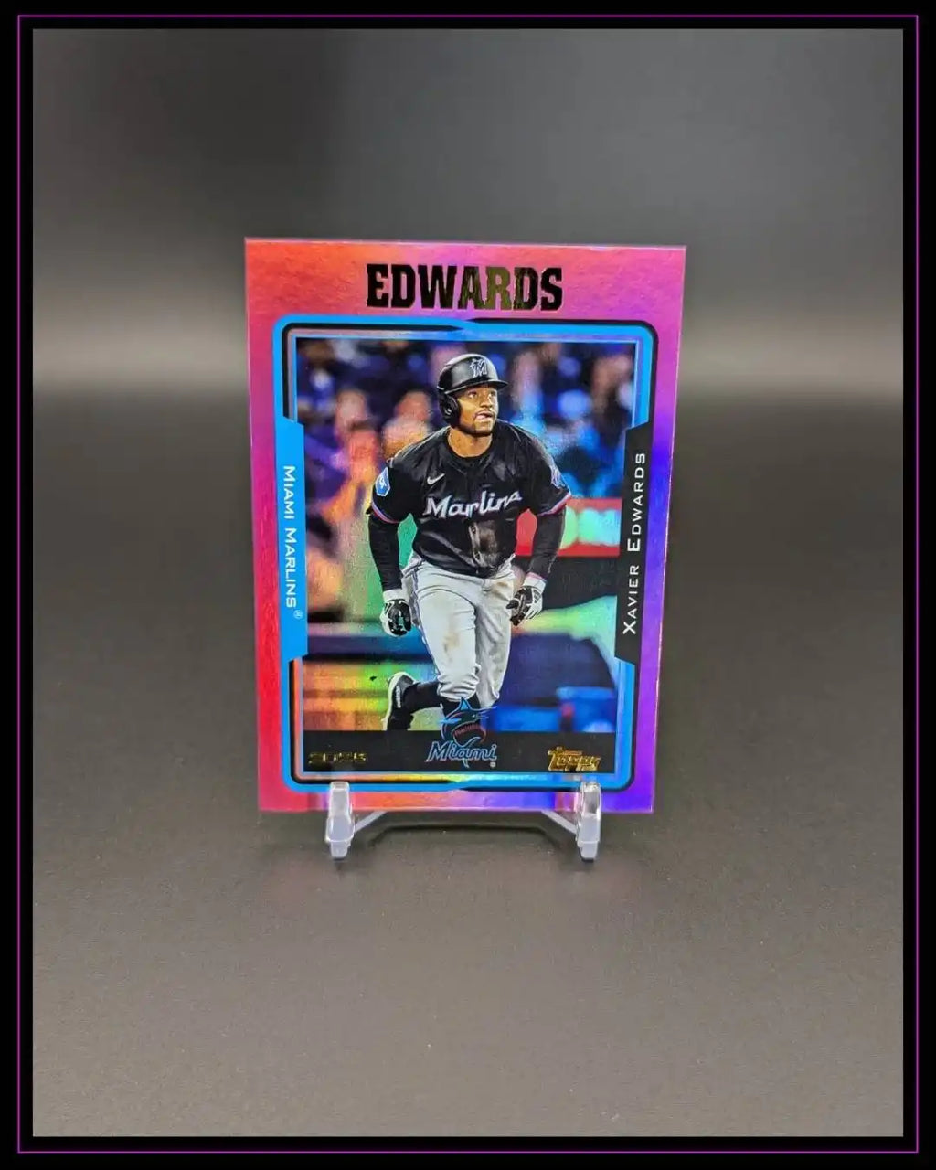 2025 Topps Archives #289 Xavier Edwards Pink Foilboard