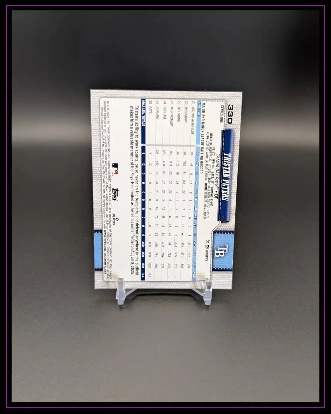 2026 Topps Series 1 #330 Tristan Peters