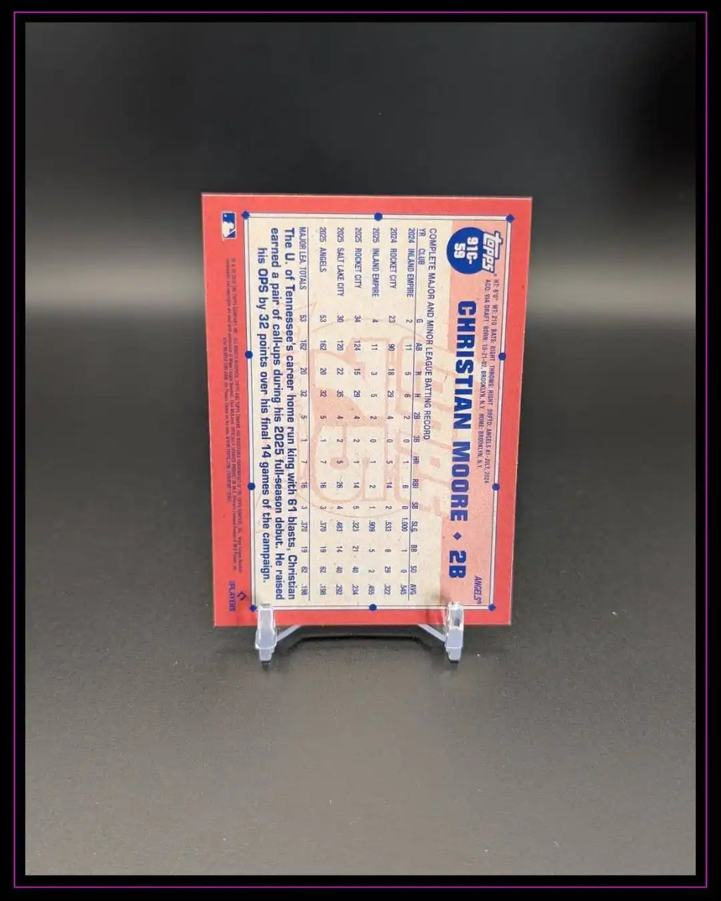 2026 Topps Series 1 #91C-59 Christian Moore 1991 35th Anniversary Mojo